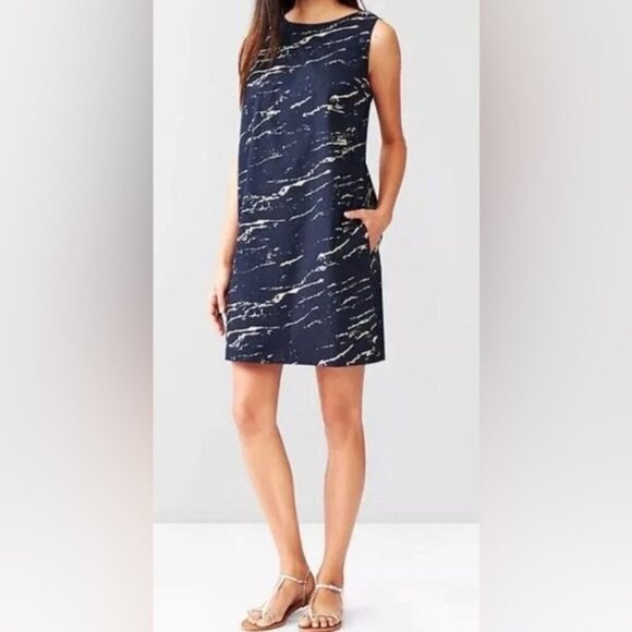 GAP Marbled twist back Cotton Dress Sz 4 - Picture 1 of 11